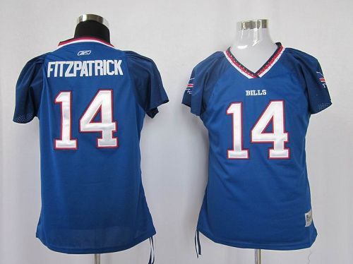Bills #14 Ryan Fitzpatrick Baby Blue Women's Field Flirt Stitched NFL Jersey - Click Image to Close